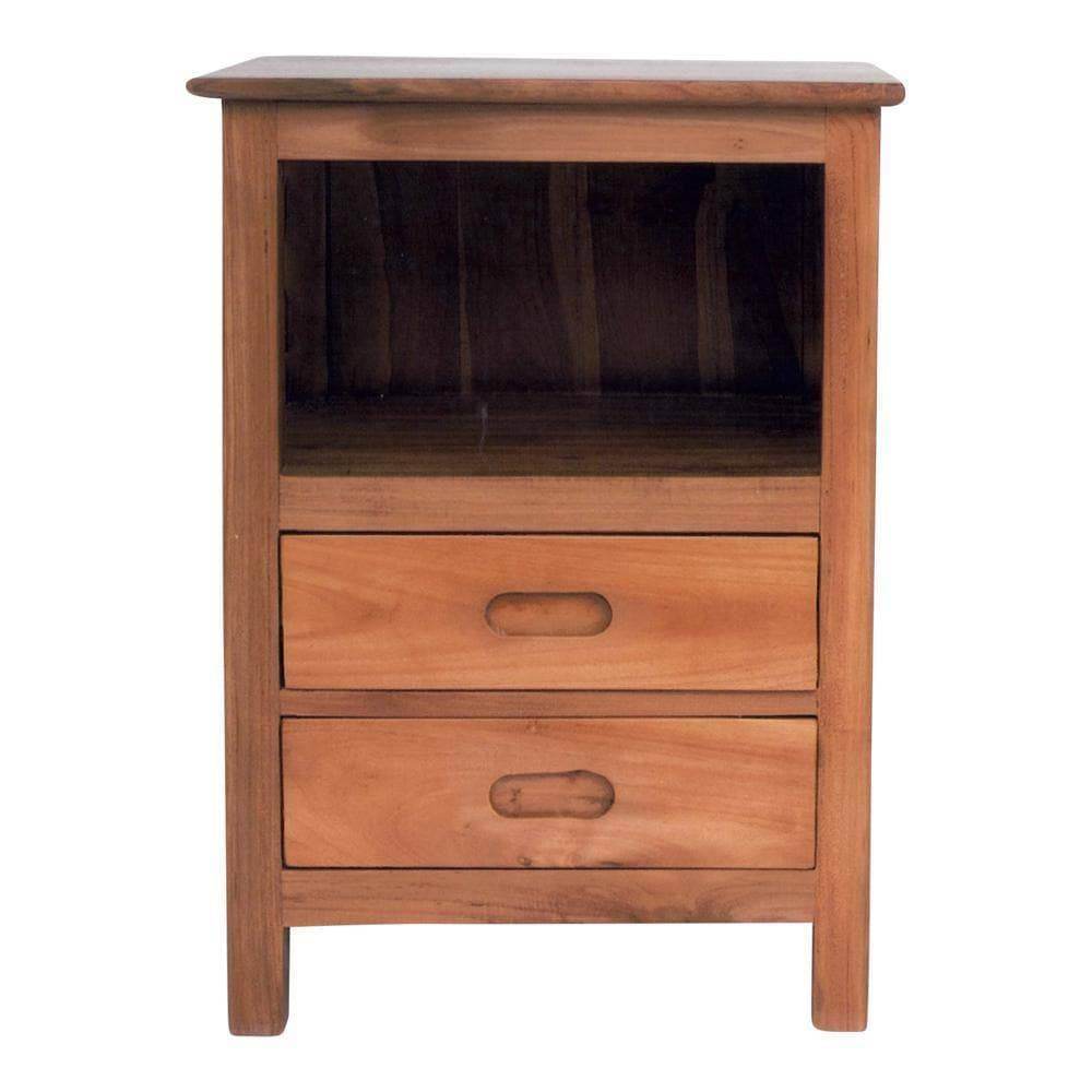 Megafurniture | Sylvie Teak Wood Bed Side Table | Bed Side Table