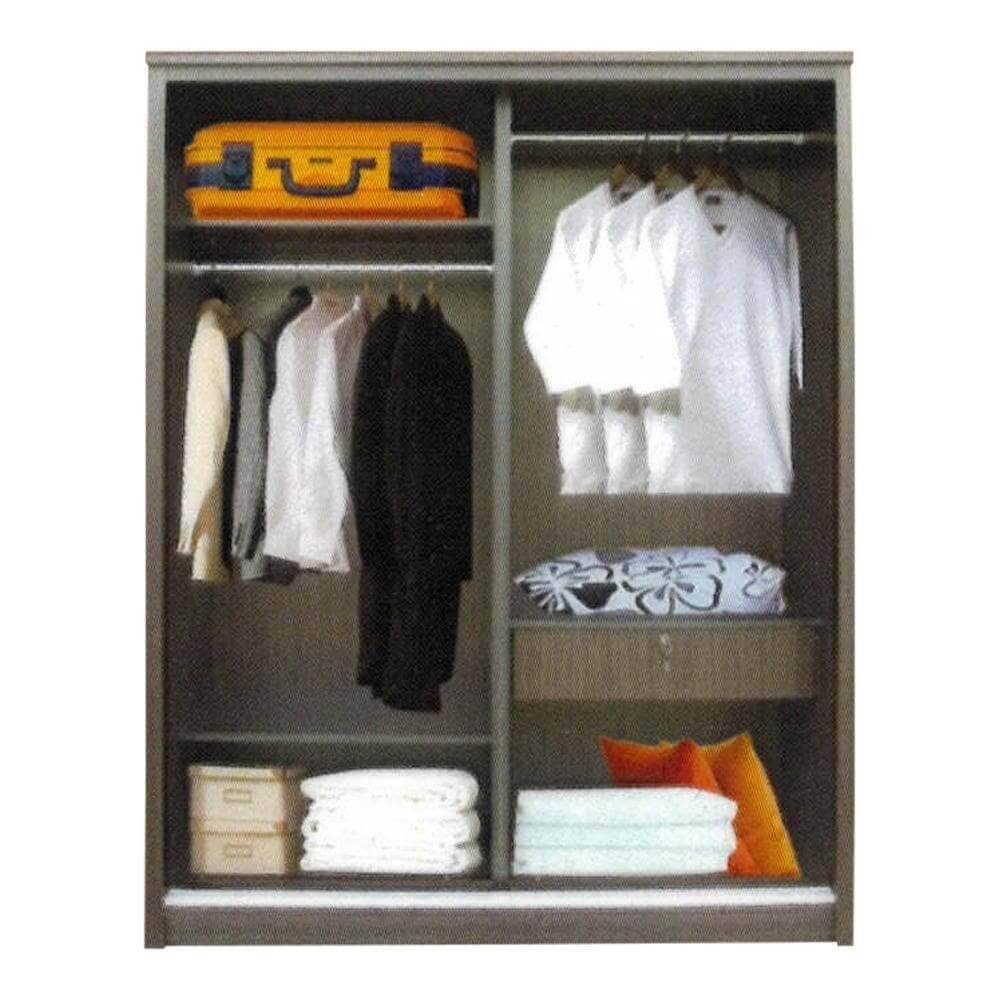 Megafurniture | Westley Walnut 5ft Sliding Wardrobe | Sliding Door Wardrobe